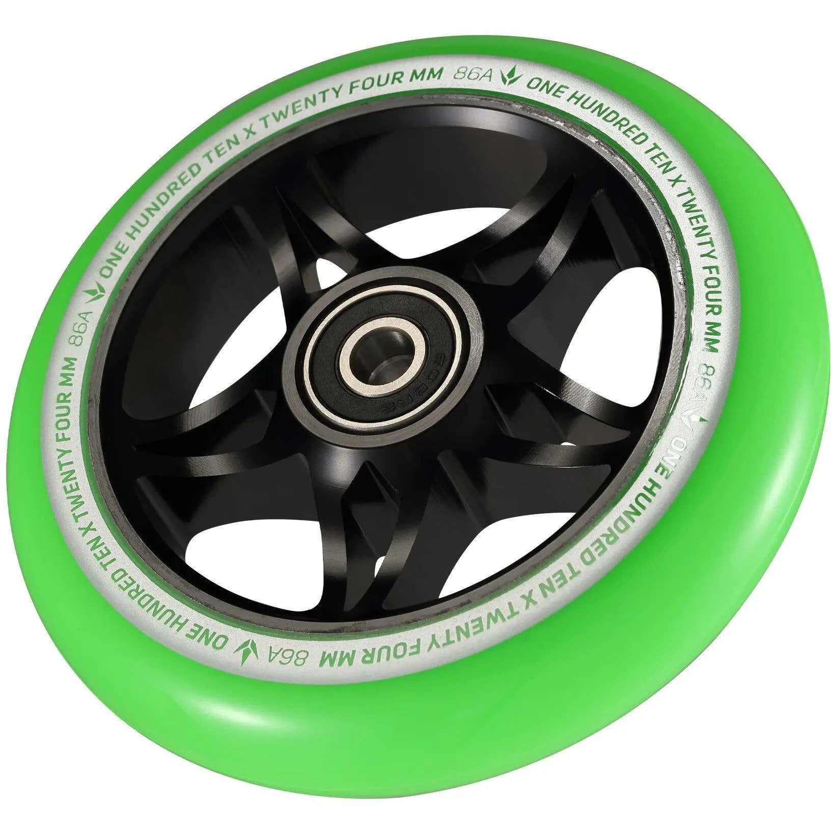 Blunt Envy S3 Scooter Wheel 110mm - Black/Green - Image 2