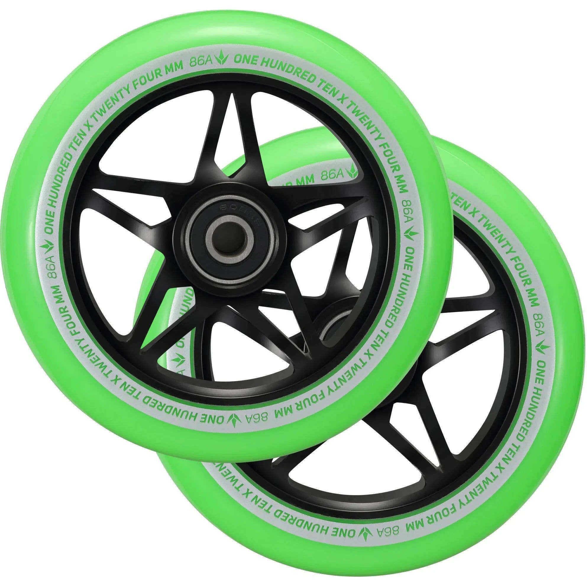 Blunt Envy S3 Scooter Wheel 110mm - Black/Green - Image 3