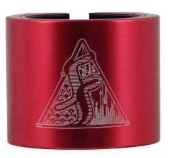 Fasen 2 Bolt Double Scooter Collar Clamp - Red