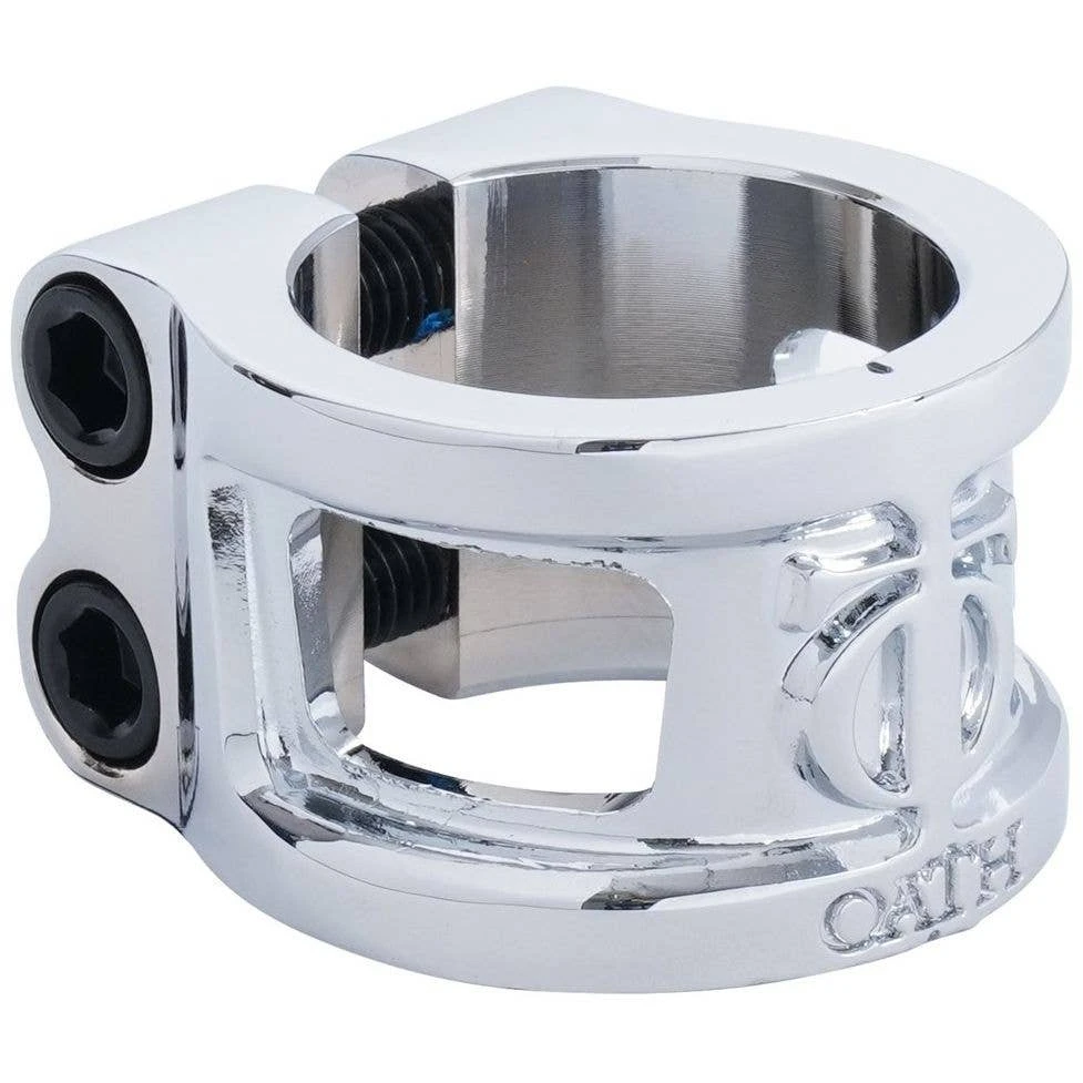Oath Cage V2 HIC/IHC Scooter Collar Clamp - Neo Silver