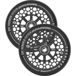 Oath Stalker Forged Alloy Core Scooter Wheels (Pair) 115mm - Anodised Satin Black