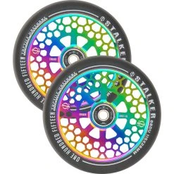 Oath Stalker Forged Alloy Core Scooter Wheels (Pair) 115mm - Neochrome