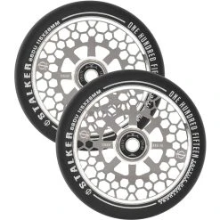 Oath Stalker Forged Alloy Core Scooter Wheels (Pair) 115mm - Neo Silver