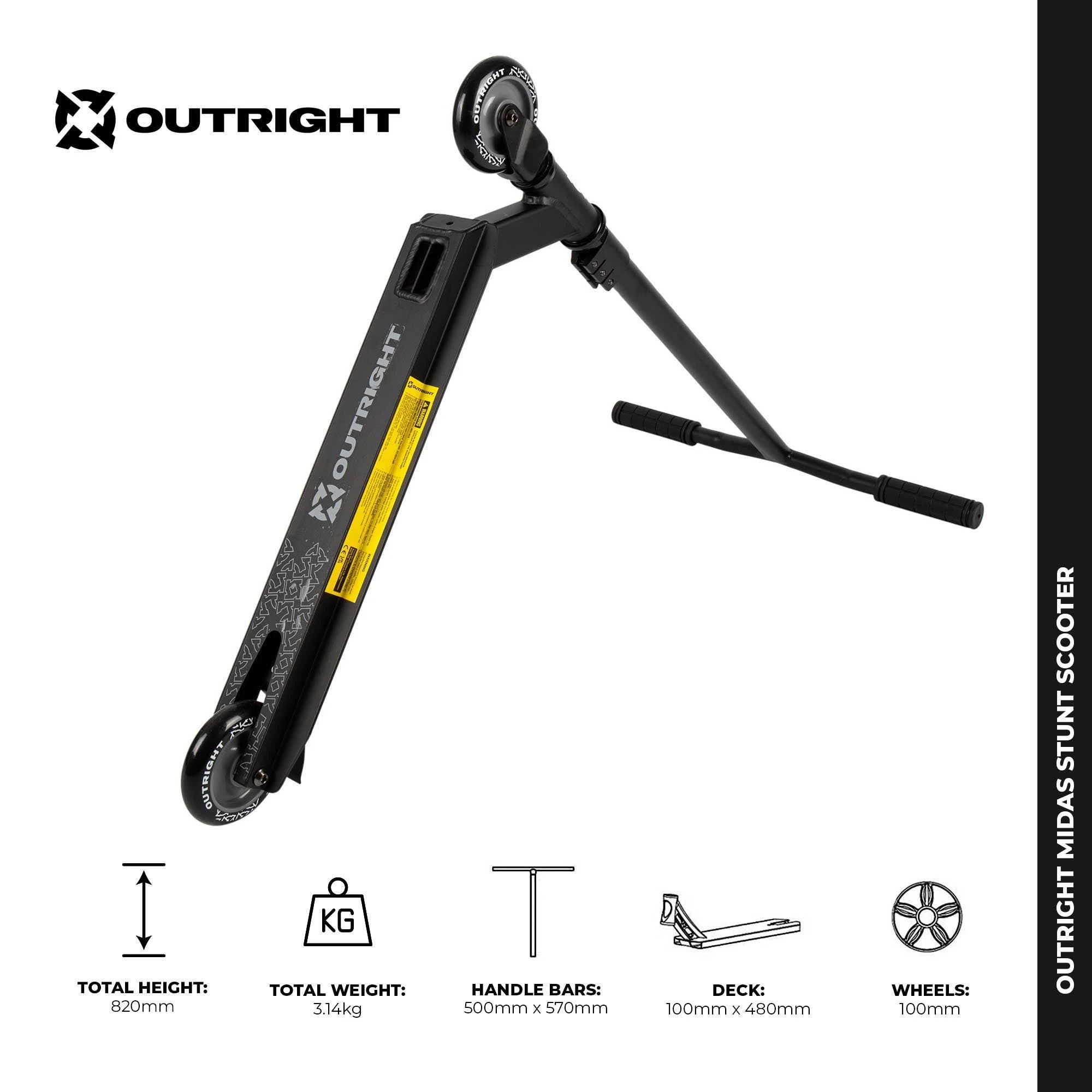 Outright Midas Stunt Scooter - Black - Image 7
