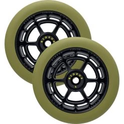 UrbanArtt Civic Scooter Wheels 110mm (Pair) - Army Green/Black