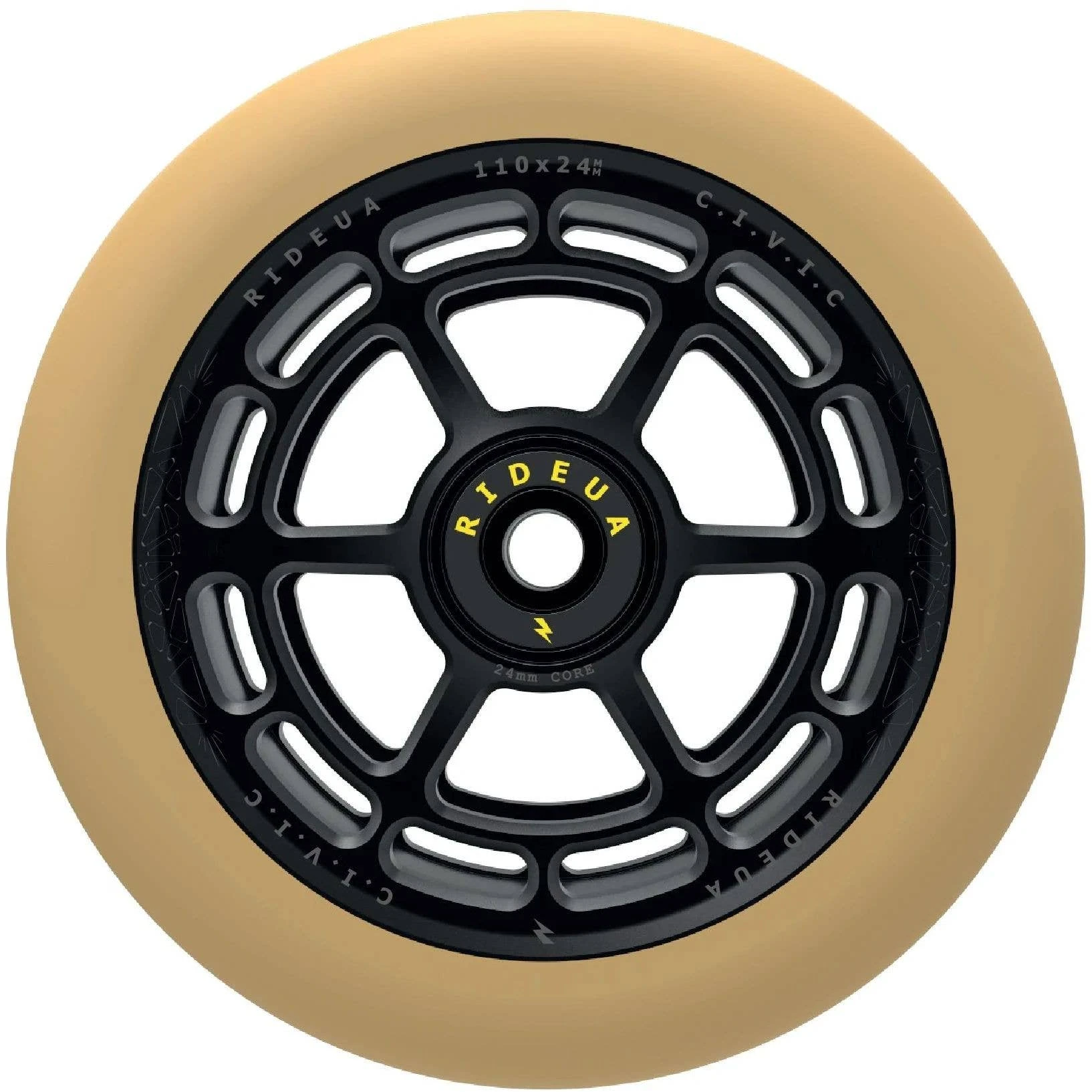 UrbanArtt Civic Scooter Wheels 110mm (Pair) - Gum/Black - Image 2
