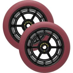 UrbanArtt Civic 115mm X 30mm Scooter Wheels (Pair) - Black/Autumn Red